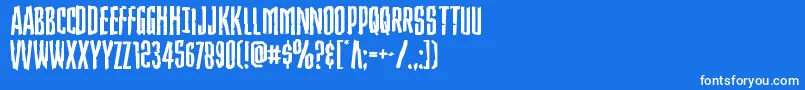 フォントStrangerdangerexpand – 青い背景に白い文字