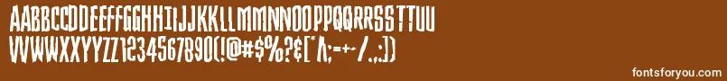 Strangerdangerexpand Font – White Fonts on Brown Background