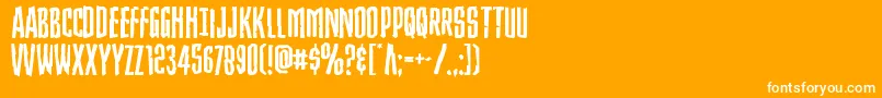 Strangerdangerexpand Font – White Fonts on Orange Background