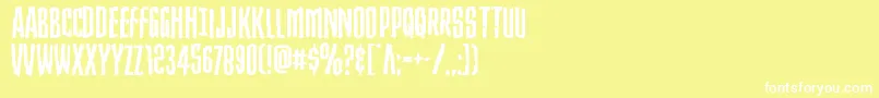 フォントStrangerdangerexpand – 黄色い背景に白い文字