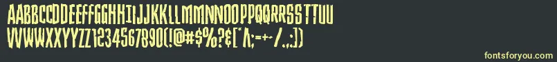 Strangerdangerexpand Font – Yellow Fonts on Black Background