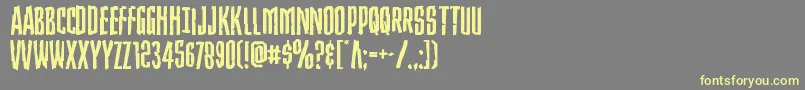 Strangerdangerexpand Font – Yellow Fonts on Gray Background