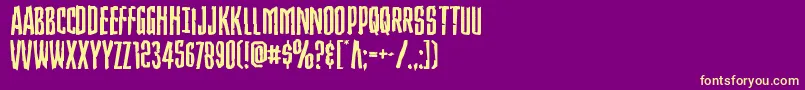 Strangerdangerexpand Font – Yellow Fonts on Purple Background