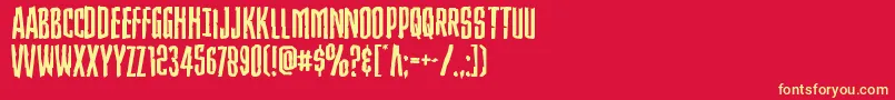 Strangerdangerexpand Font – Yellow Fonts on Red Background