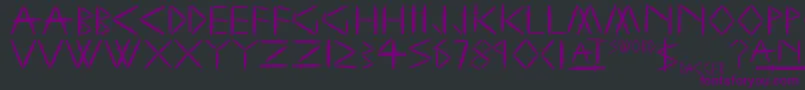 SwordAndDagger Font – Purple Fonts on Black Background
