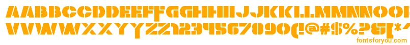 ZaiusStencil Font – Orange Fonts on White Background