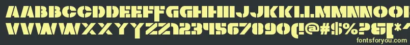 ZaiusStencil Font – Yellow Fonts on Black Background