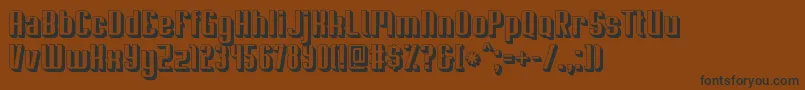 Soupertrouper3D Font – Black Fonts on Brown Background