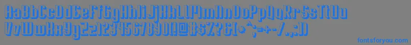 Soupertrouper3D Font – Blue Fonts on Gray Background