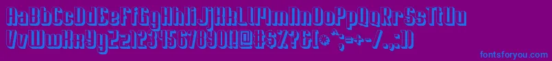 Шрифт Soupertrouper3D – синие шрифты на фиолетовом фоне