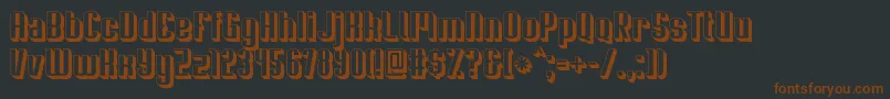 Soupertrouper3D-fontti – ruskeat fontit mustalla taustalla