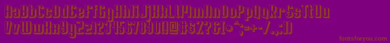 Soupertrouper3D-fontti – ruskeat fontit violetilla taustalla