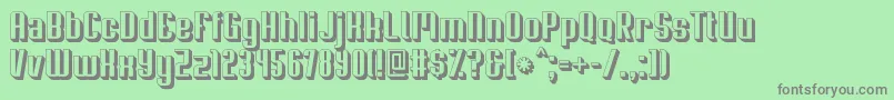 Soupertrouper3D Font – Gray Fonts on Green Background