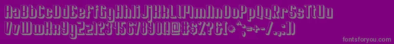 Soupertrouper3D-Schriftart – Graue Schriften auf violettem Hintergrund