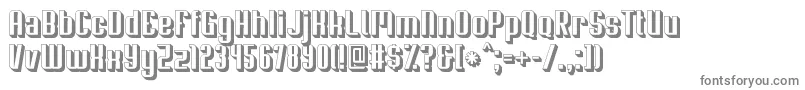 Soupertrouper3D-Schriftart – Graue Schriften auf weißem Hintergrund