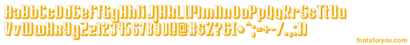 Soupertrouper3D-Schriftart – Orangefarbene Schriften auf weißem Hintergrund