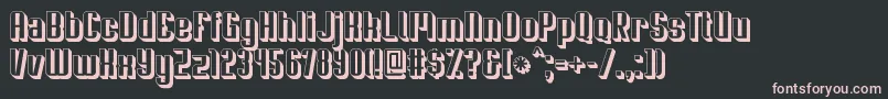 Soupertrouper3D Font – Pink Fonts on Black Background