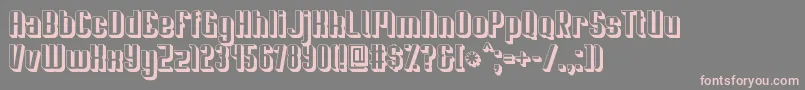 Soupertrouper3D-fontti – vaaleanpunaiset fontit harmaalla taustalla
