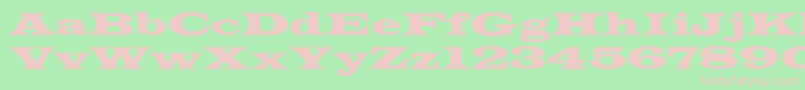 LatinwideNormala Font – Pink Fonts on Green Background