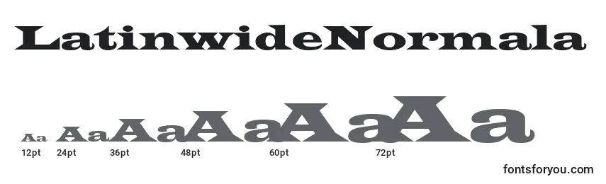 LatinwideNormala Font Sizes