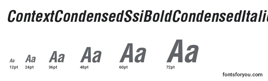 ContextCondensedSsiBoldCondensedItalic Font Sizes