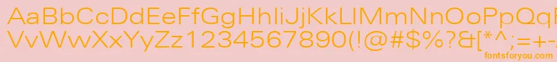 UniversNextProLightExtended Font – Orange Fonts on Pink Background