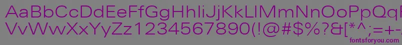 UniversNextProLightExtended Font – Purple Fonts on Gray Background