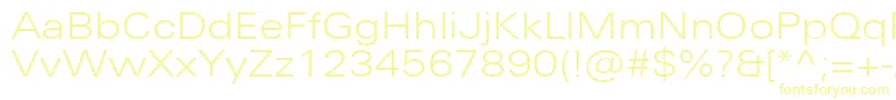 UniversNextProLightExtended Font – Yellow Fonts on White Background