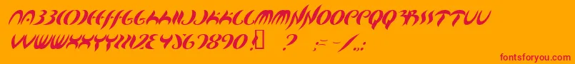 フォントMap ffy – オレンジの背景に赤い文字