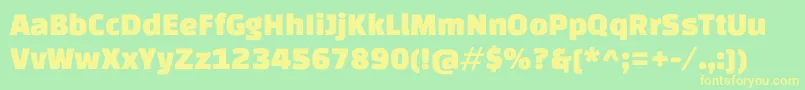 ChangaoneRegular Font – Yellow Fonts on Green Background