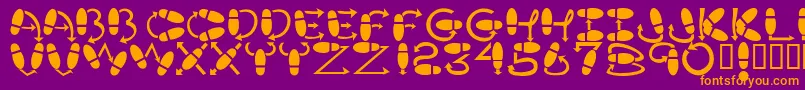 Dancestep Font – Orange Fonts on Purple Background