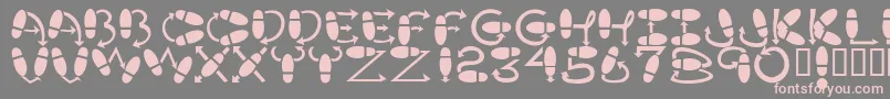 Dancestep Font – Pink Fonts on Gray Background