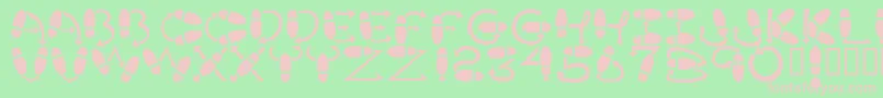 Saiba mais sobre a fonte Dancestep Fonte Dancestep – fontes rosa em um fundo verde