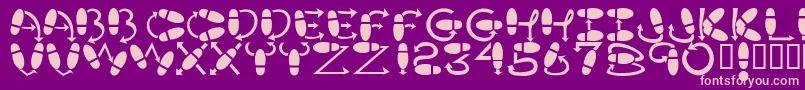 Dancestep Font – Pink Fonts on Purple Background