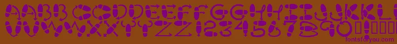 Dancestep Font – Purple Fonts on Brown Background