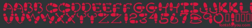 Dancestep Font – Red Fonts on Black Background