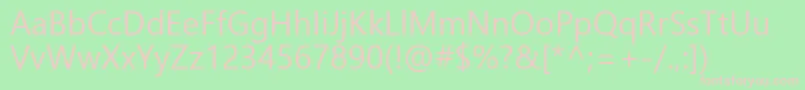 LeelawadeeUi Font – Pink Fonts on Green Background