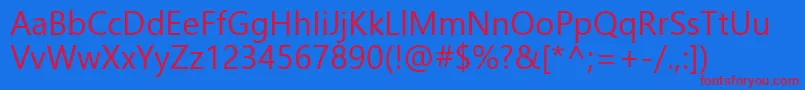 LeelawadeeUi Font – Red Fonts on Blue Background