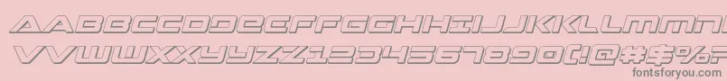 Strikelord3Dital Font – Gray Fonts on Pink Background