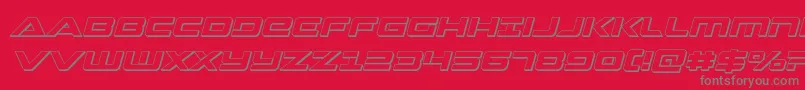 Strikelord3Dital Font – Gray Fonts on Red Background