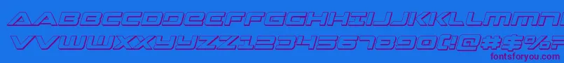 Strikelord3Dital Font – Purple Fonts on Blue Background
