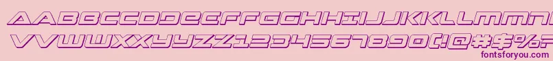 Strikelord3Dital Font – Purple Fonts on Pink Background