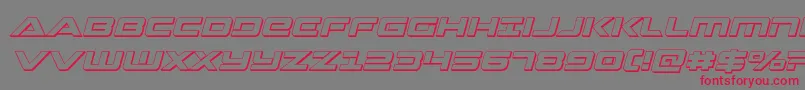 Strikelord3Dital Font – Red Fonts on Gray Background