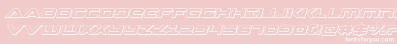 フォントStrikelord3Dital – ピンクの背景に白い文字