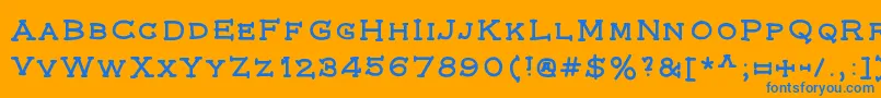 Federal Font – Blue Fonts on Orange Background