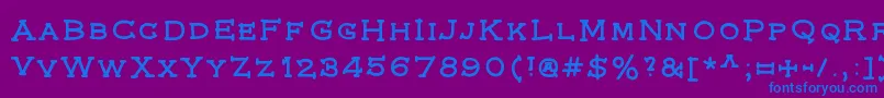 フォントFederal – 紫色の背景に青い文字