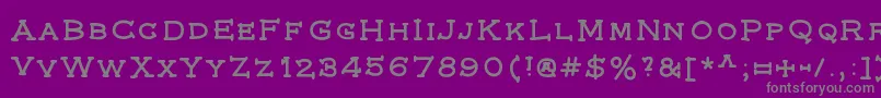 Federal Font – Gray Fonts on Purple Background