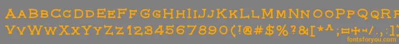 Federal Font – Orange Fonts on Gray Background
