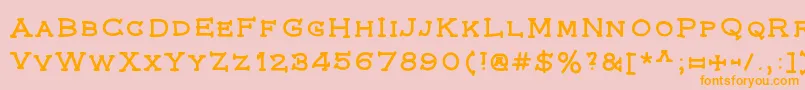 Federal Font – Orange Fonts on Pink Background