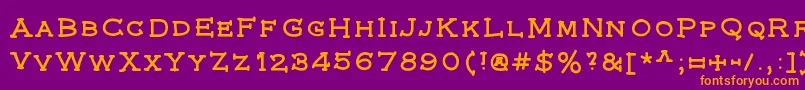 Federal Font – Orange Fonts on Purple Background